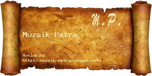 Muzsik Petra névjegykártya