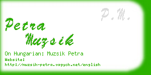 petra muzsik business card